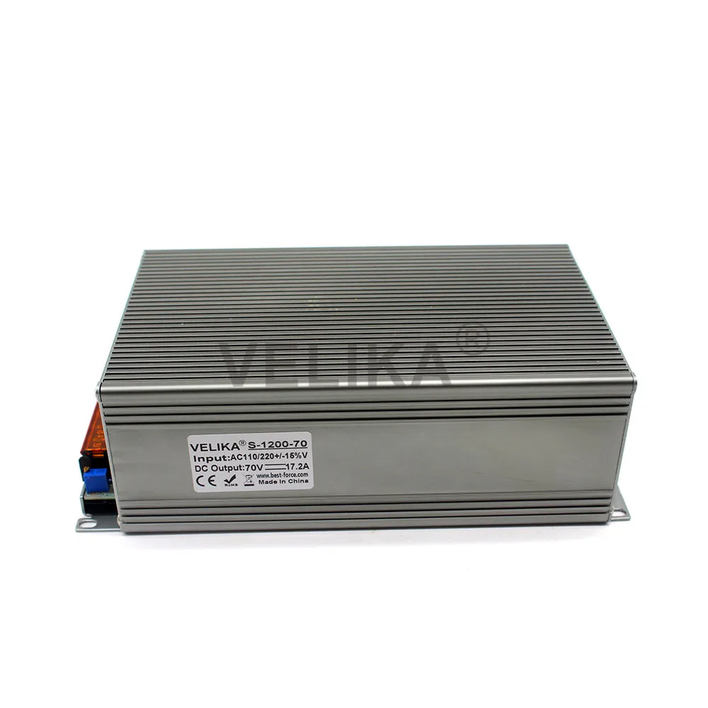 Лучшее качество 70V 17.2A 1200W Драйвер импульсного источника питания адаптер AC 110V 220V к