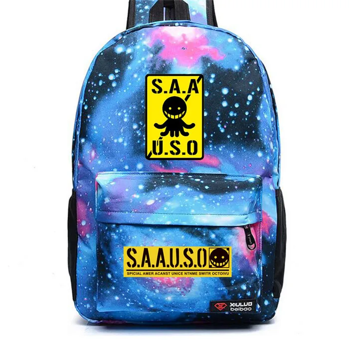 Класс убийц аниме школьные ранцы S.A.A.U.S.O Для женщин розовый рюкзак из хлопковой ткани, рюкзак для путешествий Galaxy Рюкзак с принтом - Цвет: 10