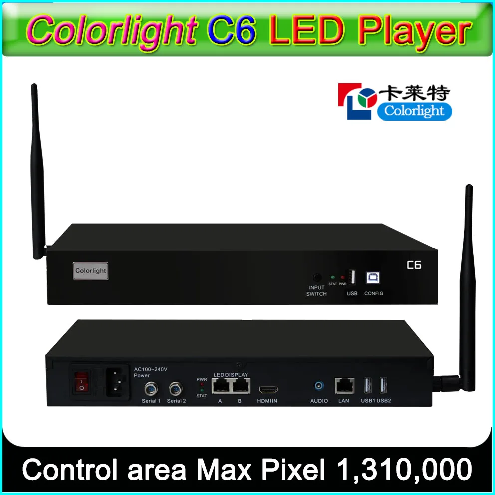 Светодиодный проигрыватель Colorlight C6 светодиодная коробка отправителя с