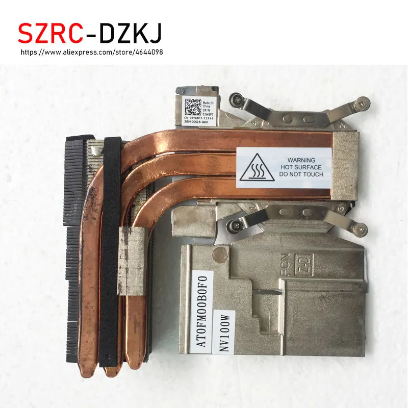 Оригинальный радиатор охлаждения для ноутбука DELL ALIENWARE M18X R1 R2 0JW8P7 AT0FM00B0F0 NV100W GTX 580M