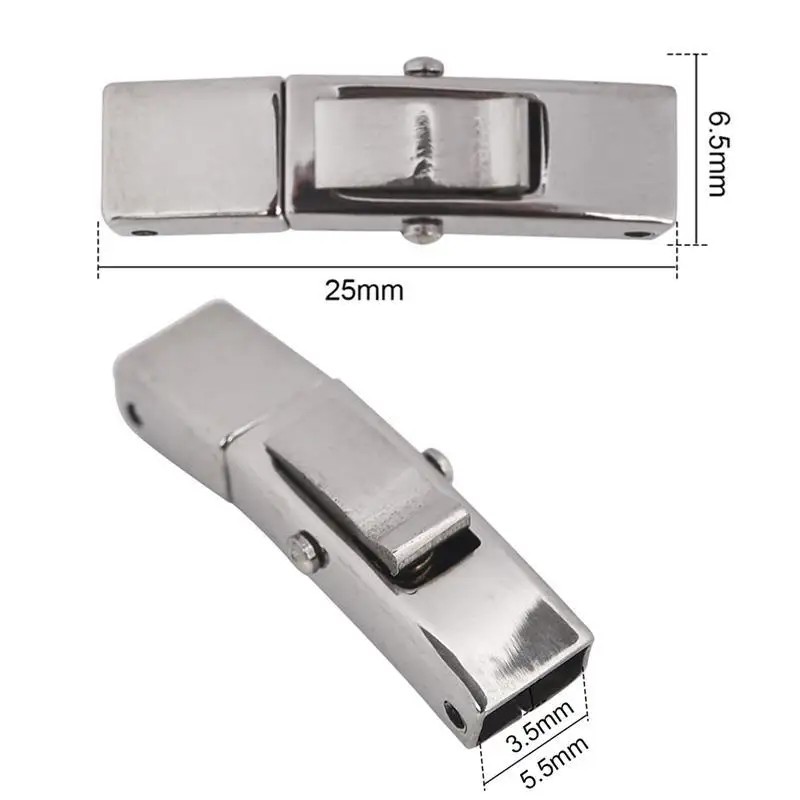 Нержавеющая сталь застежки кожаный браслет застежка Разъем DIY Изготовление