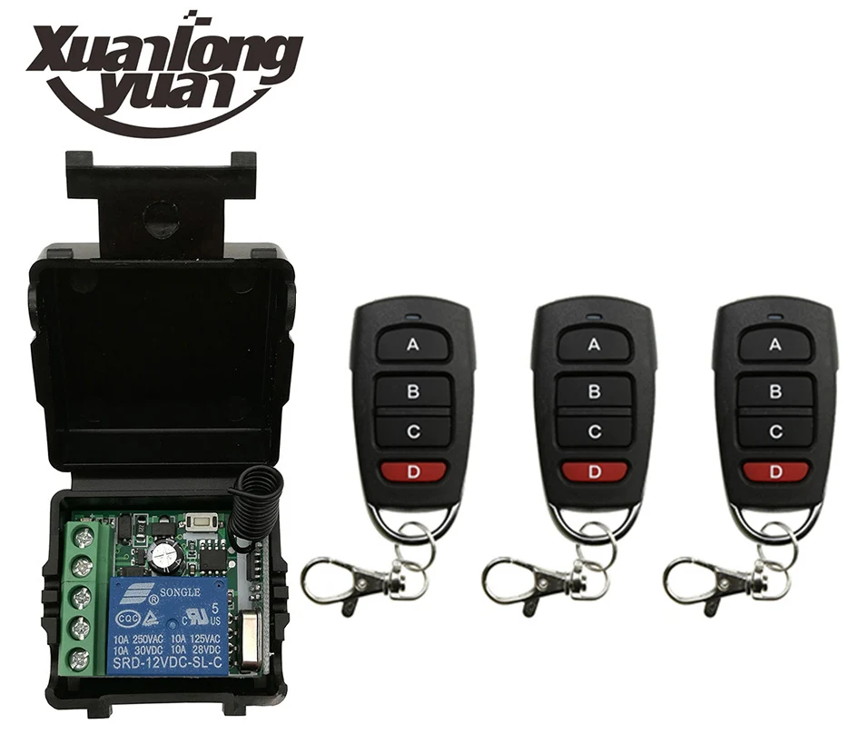 Xuanlongyuan DC12V 1CH RF беспроводной пульт дистанционного управления реле переключатель