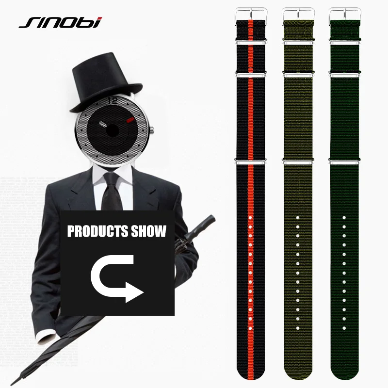 Спортивные мужские армейские наручные часы SINOBI кварцевые зеленого цвета с