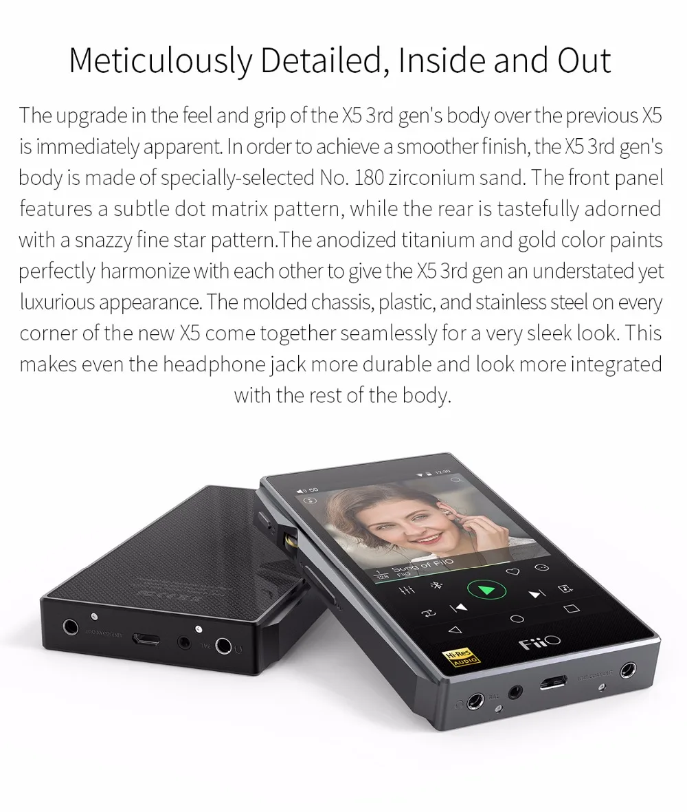FIIO X5III X5 3nd Gen на базе ОС Android WI-FI Bluetooth APTX двойной AK4490 без потерь Портативный музыкальный плеер с 32 Гб встроенной памяти