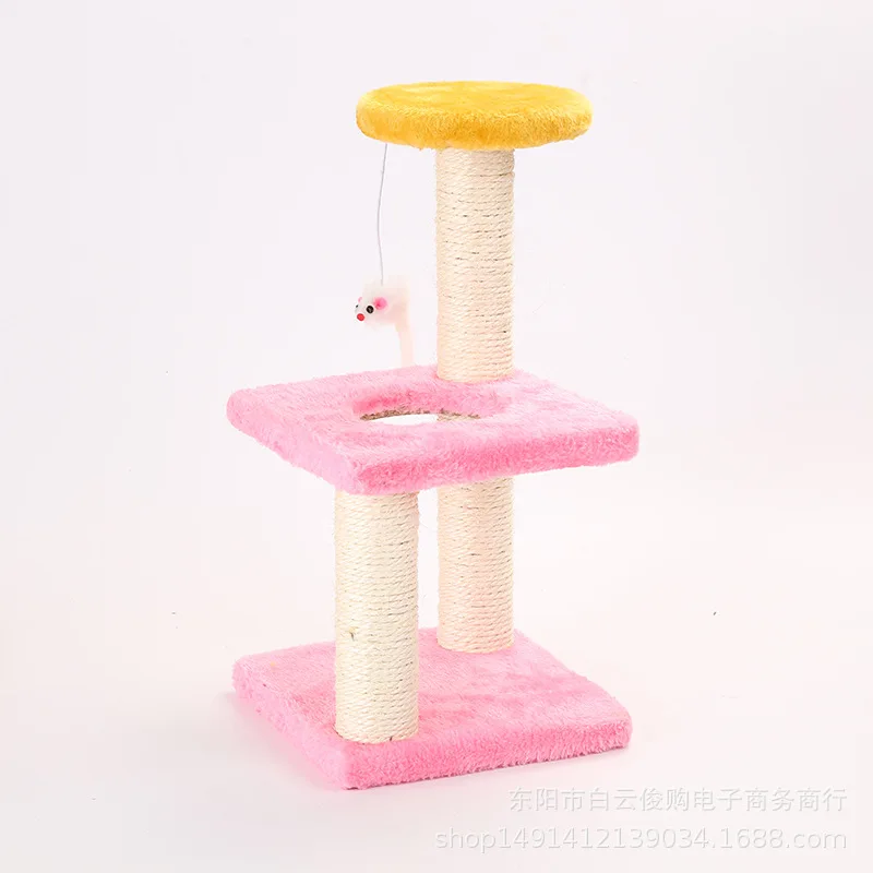 HEYPET высокое 120 см игрушка для кошки котенок домик Когтеточка дерево скалолазание кошка дерево домашнее животное кошка роскошный прыгающий каркас мебель - Цвет: pink-a