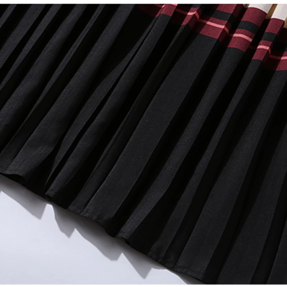 Новинка 2019 женское платье средней длины с принтом и бантом плиссированвечерние