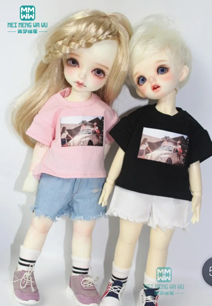 Кукла Одежда Подходит 27 см 30 1/6 BJD кукла серый Модный джинсовый жилет футболка