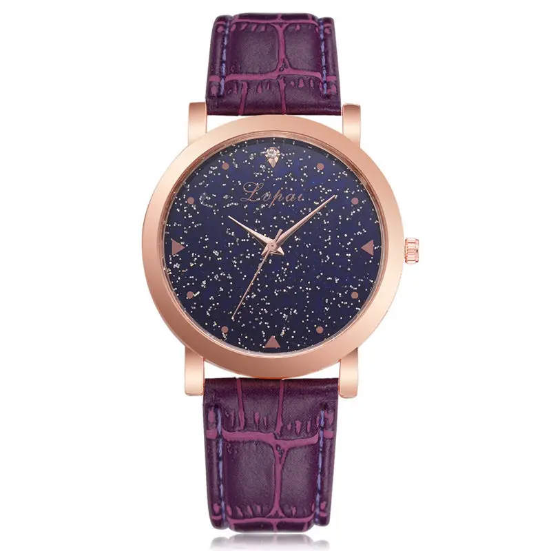 Multicolor Женские часы Lvpai брендовые Роскошные Звездные Стальные кварцевые женские часы с розовым браслетом повседневные часы для влюбленных наручные часы для девочек Relogio@ 50 - Цвет: Multicolor