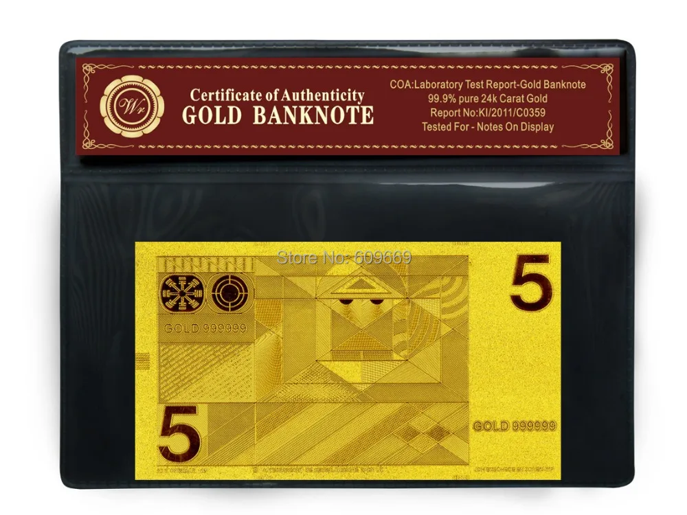 Подарки с гравировкой позолоченные банкноты ПВХ | Дом и сад