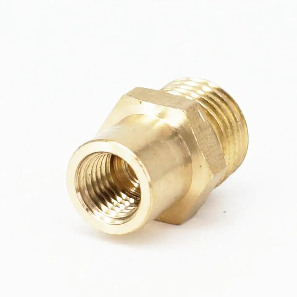 Латунный редуктор с шестигранной головкой M8x1mm гнездо на 1/4 "BSP наружная резьба