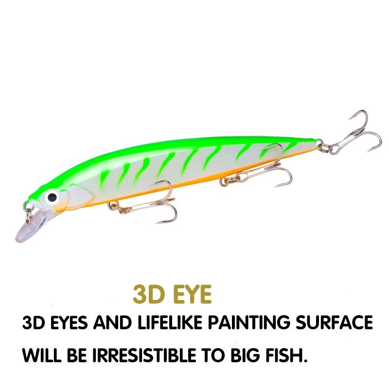 SEAPESCA Рыболовная Приманка Minnow 14 см 18 3 г жесткая Crankbait с рыболовными крючками
