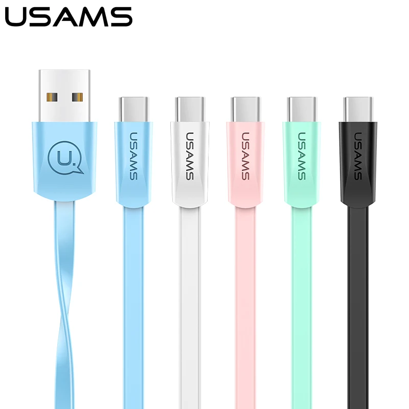USAMS Тип C зарядный кабель для samsung S8/S8Plus huawei Xiaomi передачи данных USB Android телефон 5 В/2A