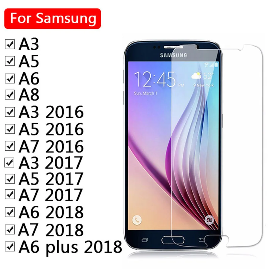 Защитное стекло для samsung a5 2017 закаленное a7 2018 a3 a6 plus 2016 5a 5 7 6a a 8a 3 6 8 samsyng verre tremp 9h |