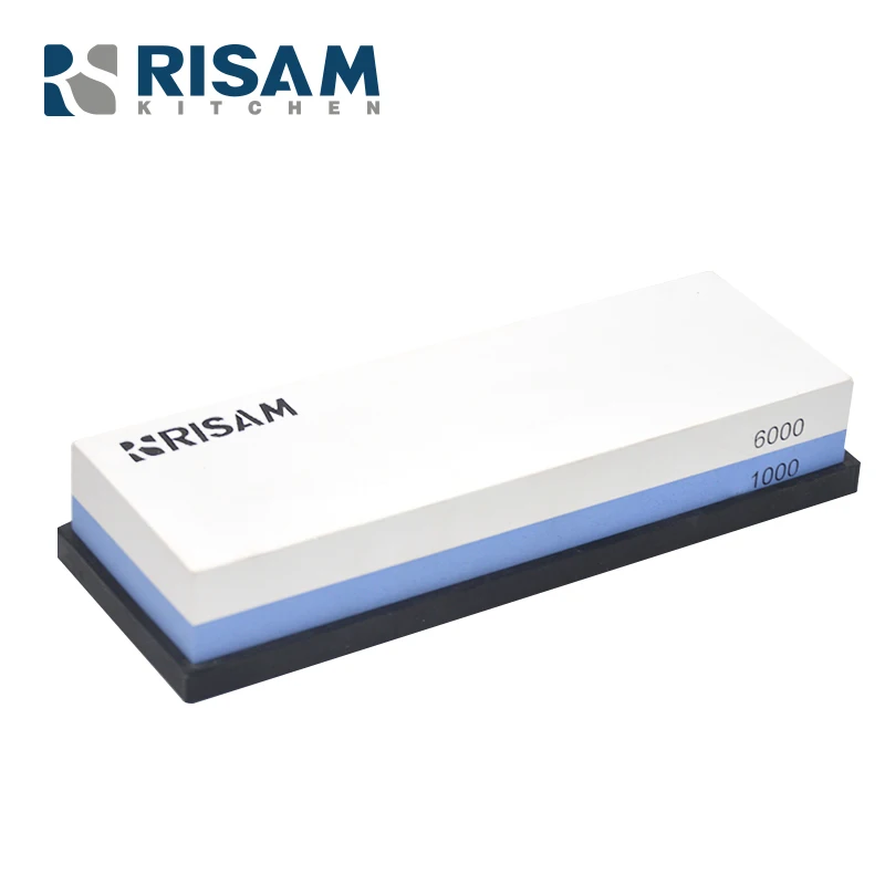 RISAMSHA 1000 6000 зернистость профессиональная точилка для ножей Заточка для ножевого камня двухсторонний точильный камень RW002
