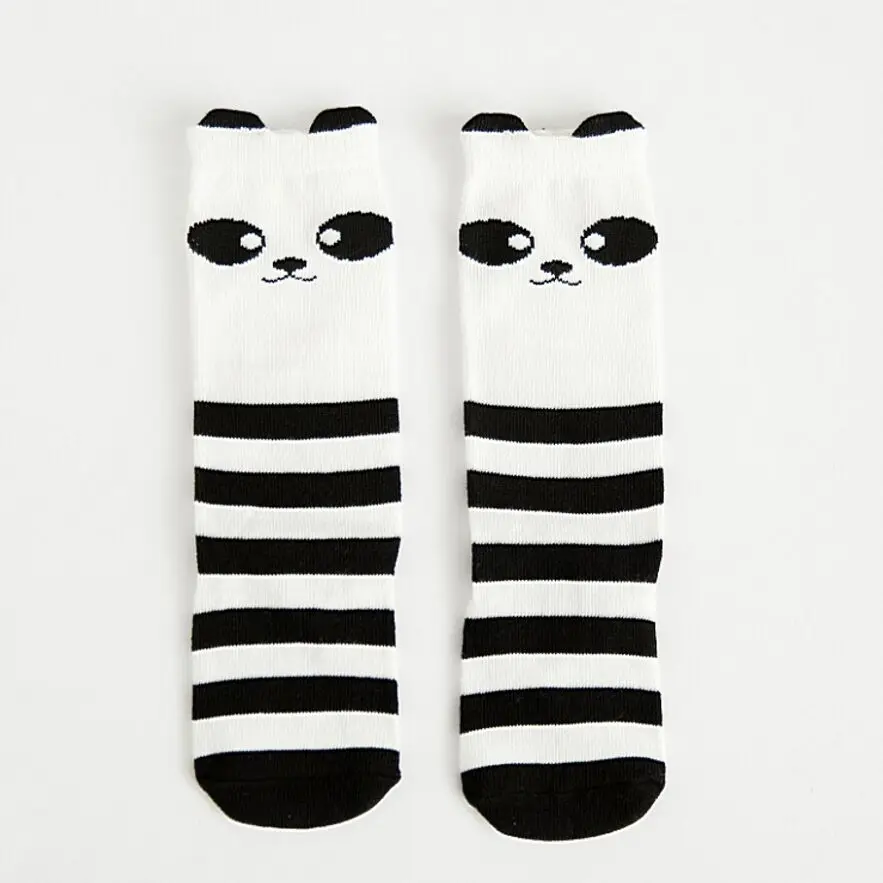 Kids Socks 02 Детские носки в черно-белую полоску Хлопковые гольфы для мальчиков и девочек, студенческие спортивные носки для отдыха от 0 до 4 лет - Цвет: Kids Socks 02
