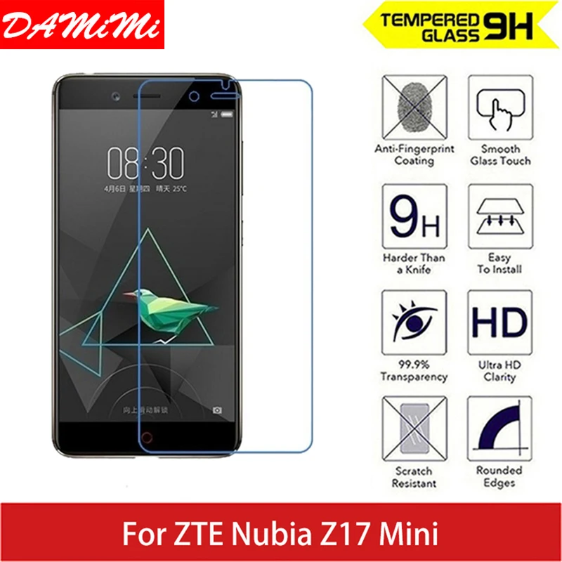 9 H 2.5D дуги края Круглый пограничной закаленное Экран Стекло для ZTE Нубия Z17 мини