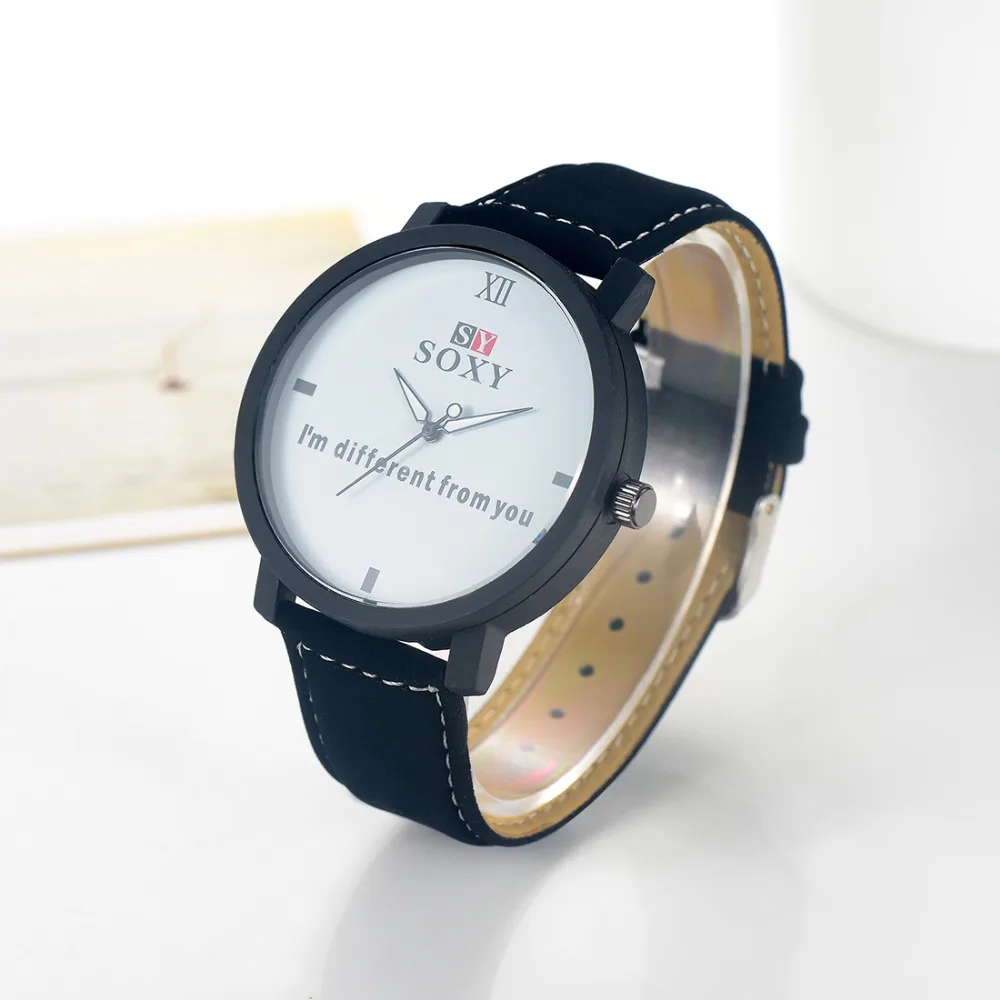 2020 кожаные дизайнерские часы для мальчиков с большим лицом мужские Модные