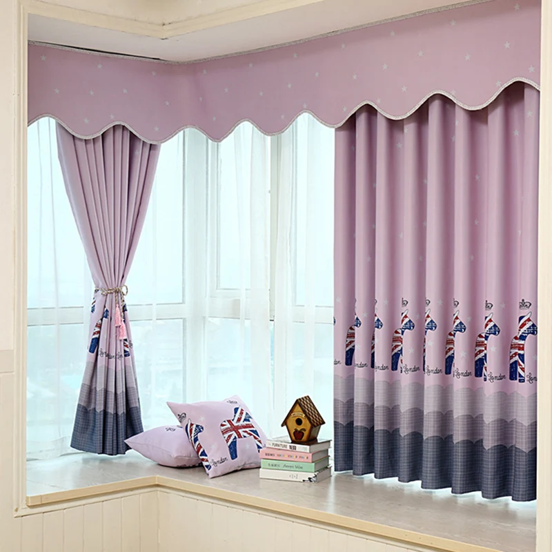 Шторы светонепроницаемые LifeTree для мальчиков и девочек спальни короткие на