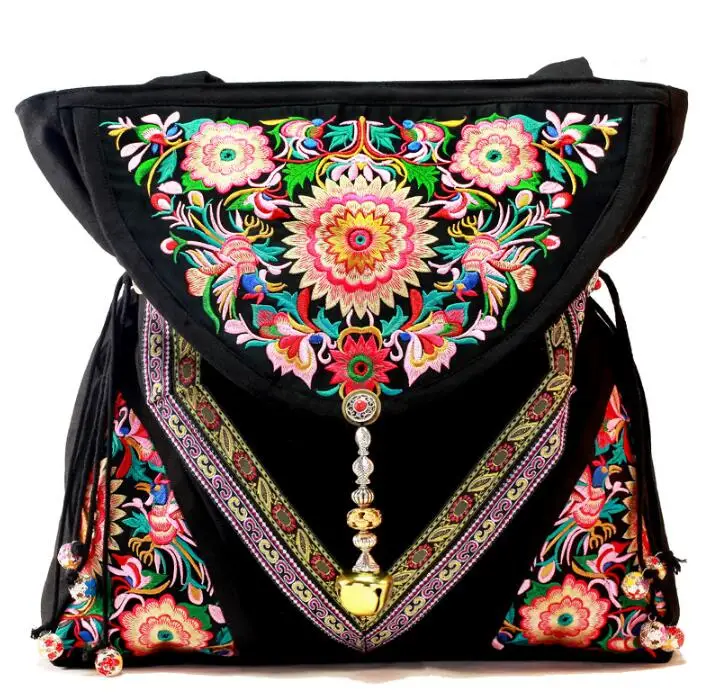 Хит продаж богемные вышитые трапециевидные сумки Этнические женские на плечо