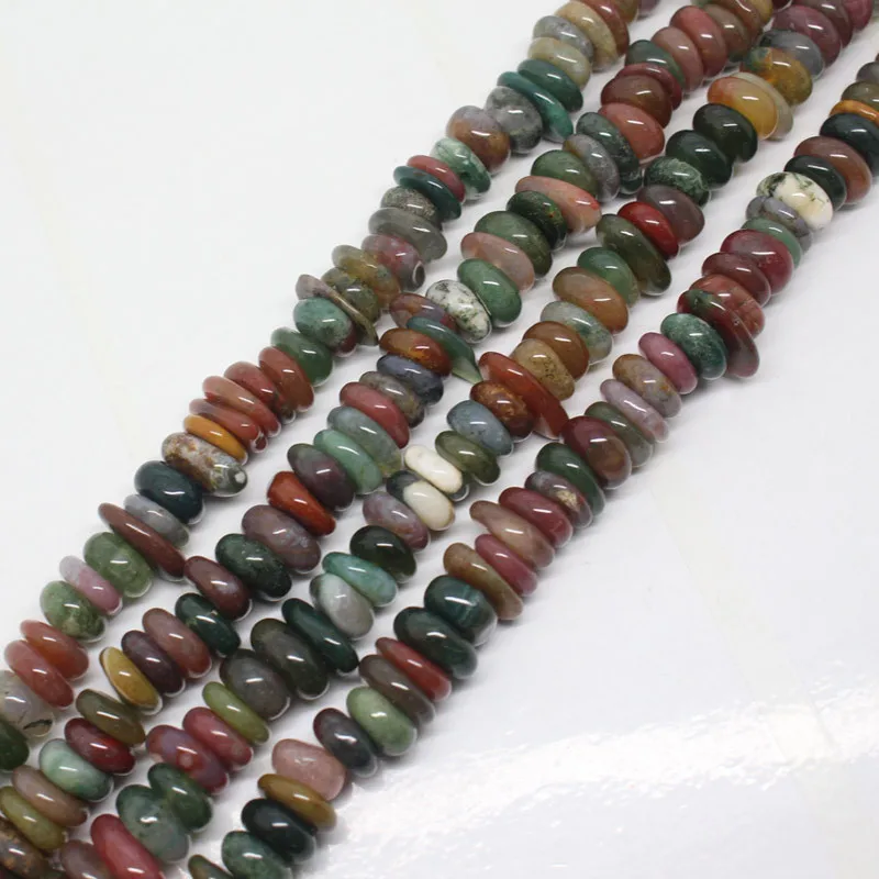 

8-13mm Natural Grass Aquatic Ocean Agates Slice Freeform stone Loose Beads 15"