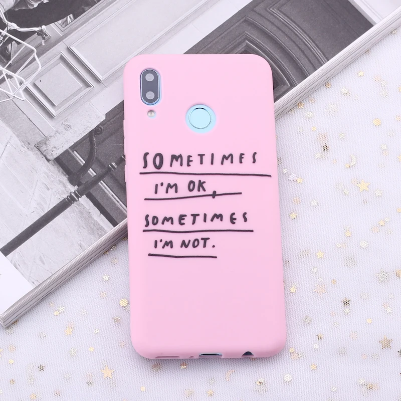 6 Для Xiaomi mi Red mi Note 5 6 7 8 9 lite Pro Plus I am Fine Ok рельефные слова конфеты силиконовый чехол для телефона Capa Fundas Coque - Цвет: 6