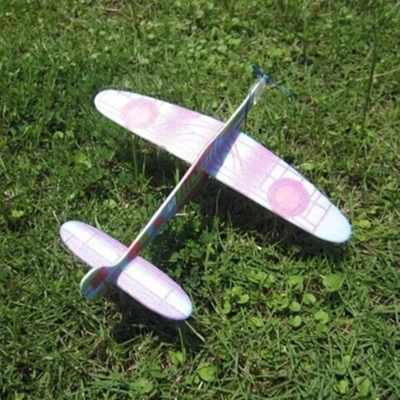 12 шт. DIY Ручная планерный Самолет Модель игры на открытом воздухе игрушки самолет из пенопласта наружные спортивные игрушки пластик Сделай Сам самолет