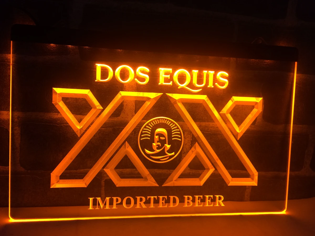 LE042- Dos Equis светильник вной Бар Паб Ресторан световой знак домашний декор ремесла |