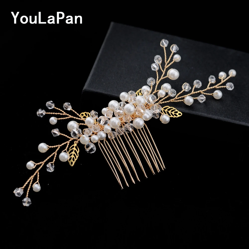 YouLaPan, много стилей, свадебная тиара, свадебные гребни, свадебные аксессуары для волос, свадебные украшения для волос, жемчужная Свадебная расческа для волос