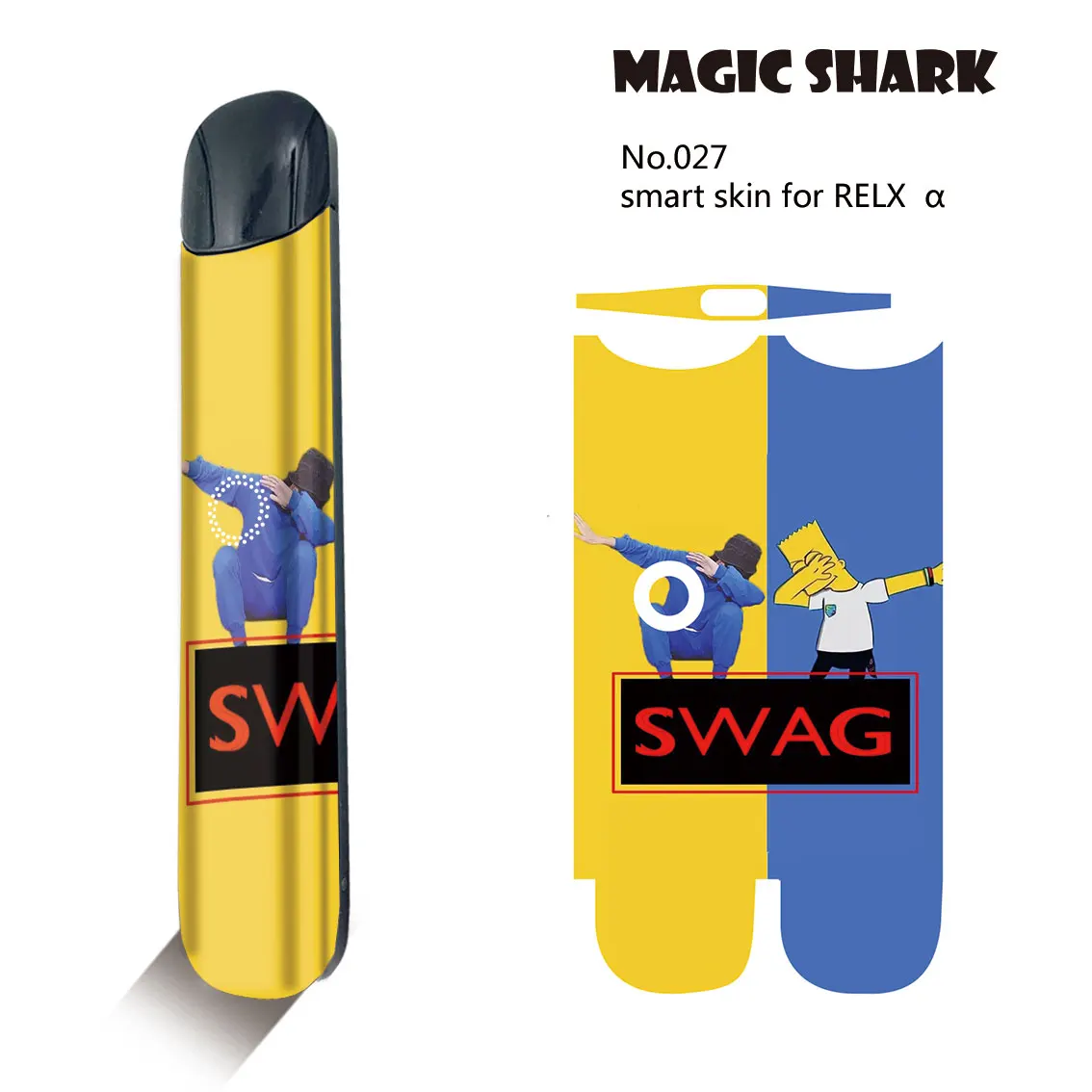Чехол для электронной сигареты Magic Shark Lion Tiger Garfield наклейка Relx Alpha |