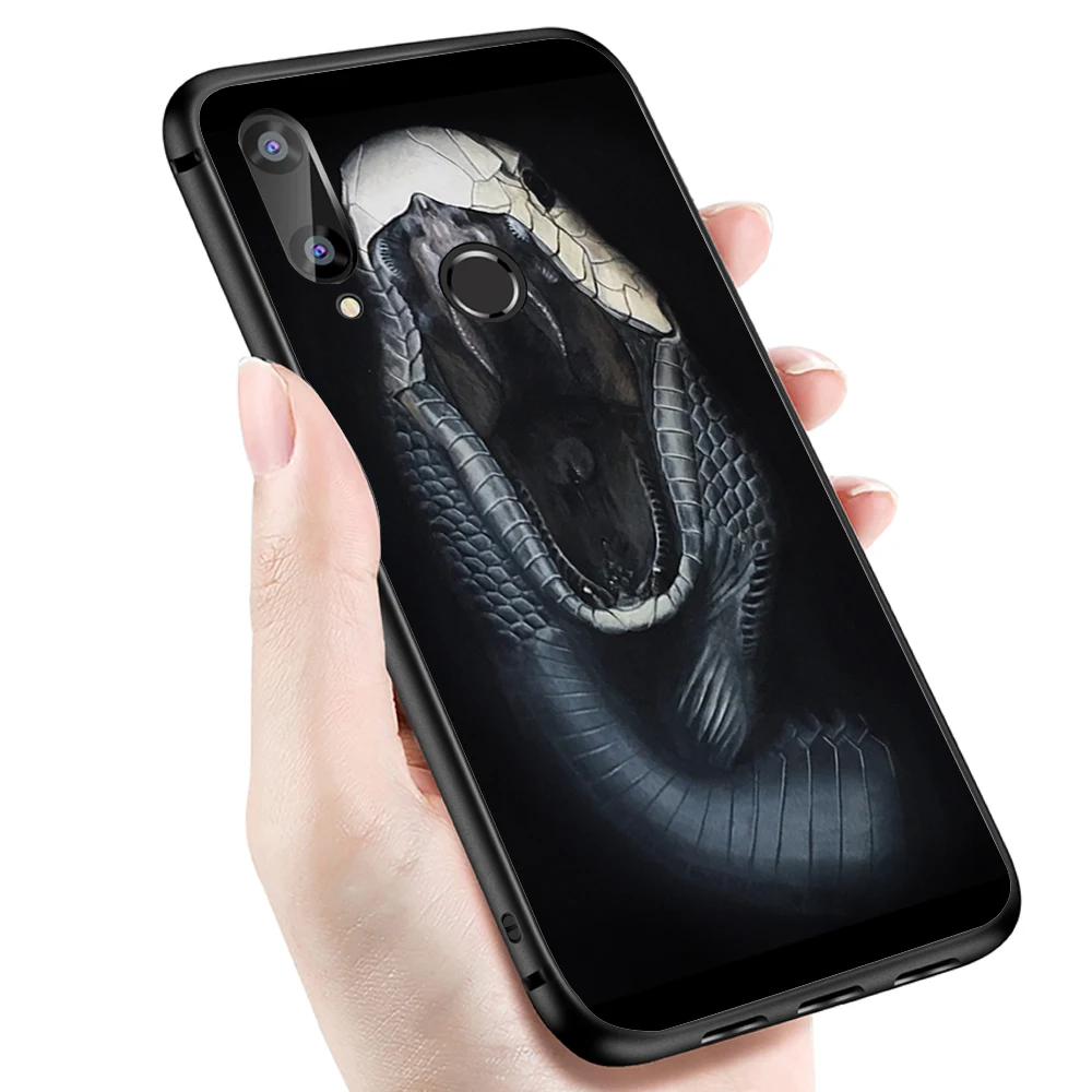 Черный ТПУ Мягкий Телефон футляр для Redmi 4x 6a Череп Змея Note 5 6 Pro задние чехлы |