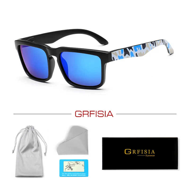 C6 GRFISIA Модные солнцезащитные очки для мужчин поляризационные HD вождения Квадратные Солнцезащитные очки поляризационные очки Ультралегкая оправа мужские солнцезащитные очки sol G511 - Цвет линз: C6