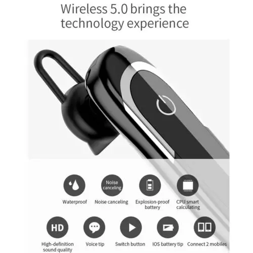 Автомобильные беспроводные Спортивные Bluetooth-наушники гарнитура с микрофоном и