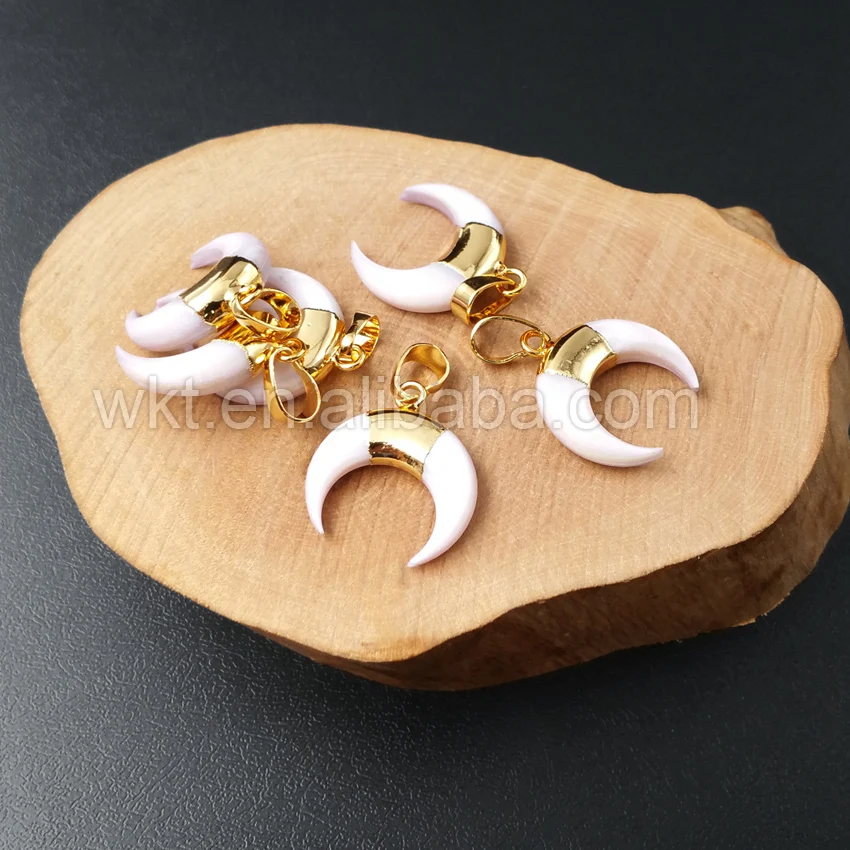 Оптовая продажа 5 шт./партия кулон в форме рога для изготовления ювелирных