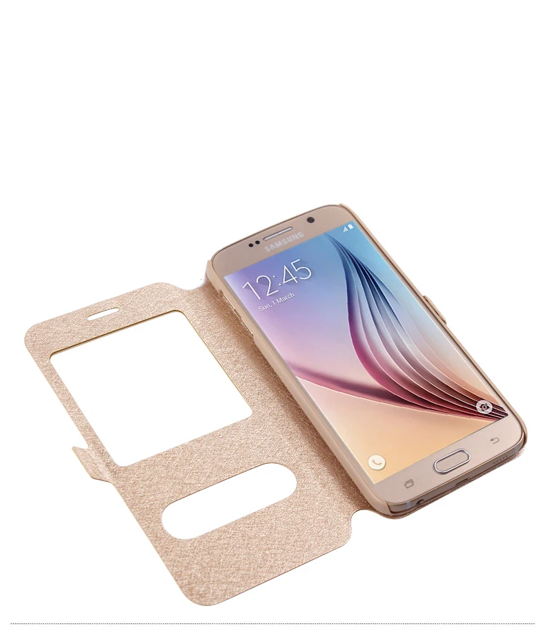Роскошный кожаный флип-чехол с окошком для samsung Galaxy J1 Mini Ace A8 A9 Grand Prime G360 E5 E7 C5 C7 C9 Pro C10 On7