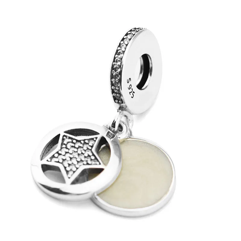 

QANDOCCI DIY подходит для браслетов, шармы, бусины для изготовления ювелирных изделий, дружба, звезда, свисающая подвеска, фото-серебро-ювелирные изделия