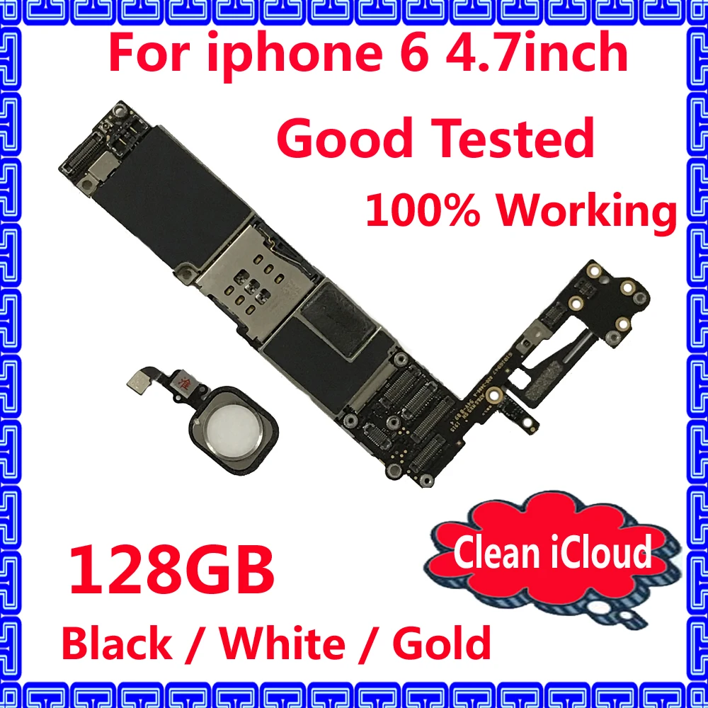 128 ГБ 100% оригинальная материнская плата с системой IOS для iphone 6 Бесплатная iCloud