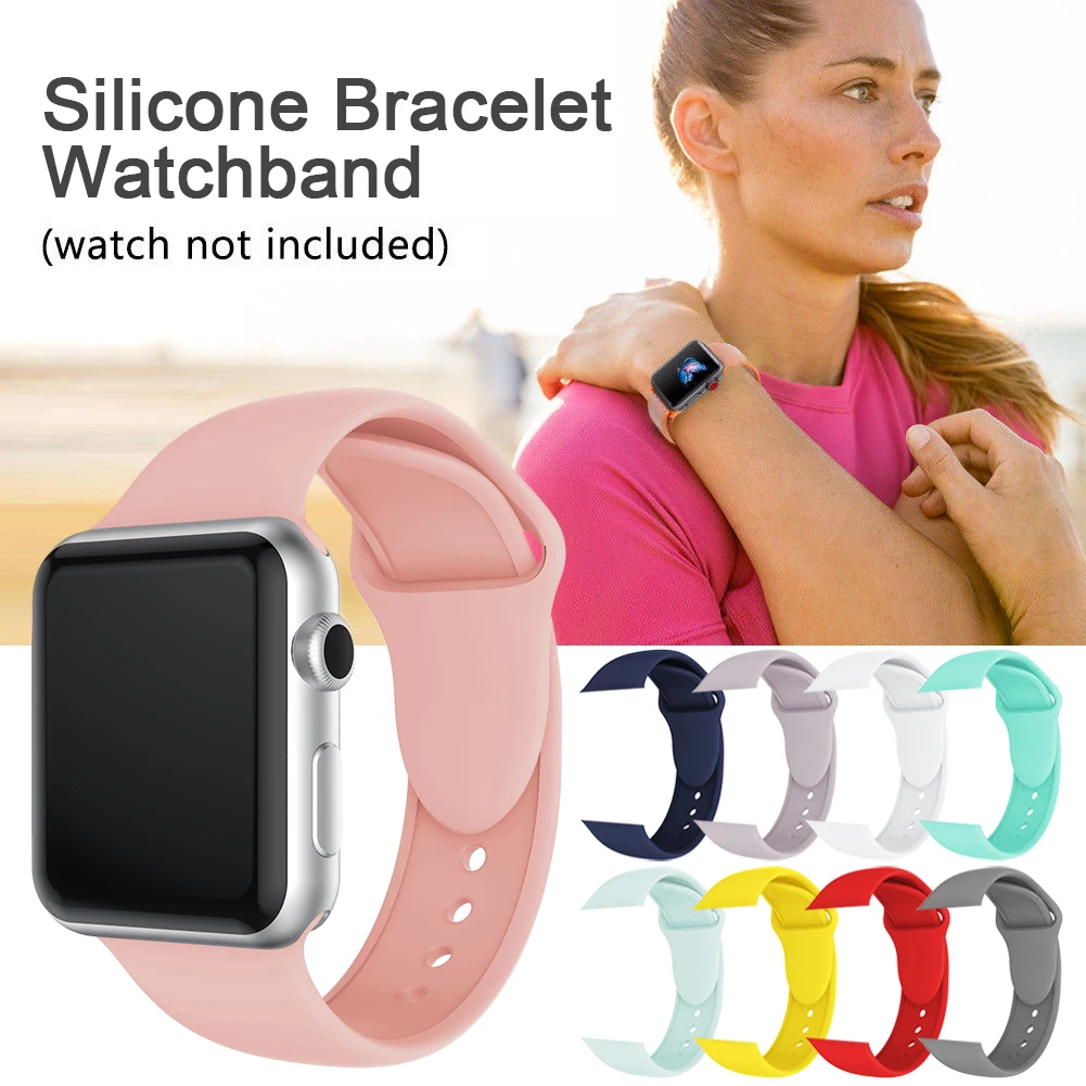 Красочные спортивный силиконовый ремешок для наручных часов Apple Watch, ремешок 42 мм, длина-44 мм, 40 мм, 38 мм, mmforiwatch серии 4/3/2 запястье браслет ремешок для часов ремень
