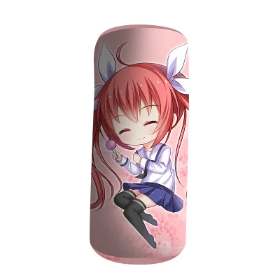 Оранжевый Аниме мультфильм Дата Живая Колонка подушка для шеи Coussin кровать украшения подарок - Цвет: Оранжевый