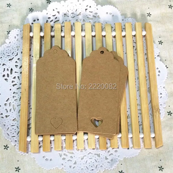 

В наличии 9x4 см любовь сердце выдалбливают формы резки Пустой тег/350gsm крафт-бумага 100 шт в партии/бирки для выпечки