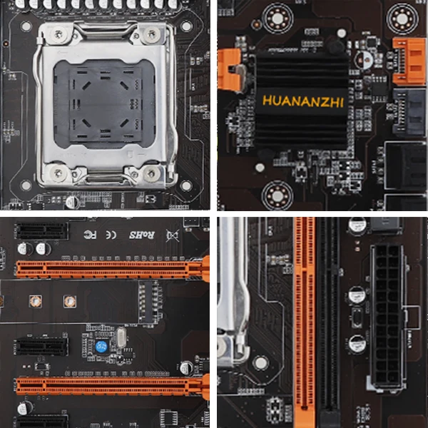 Huanan Zhi X79 PRO Материнская плата X79 для Intel LGA 2011 E5 2660V2 2680V2 DDR3 1333/1600/1866 МГц 64 Гб M.2 PCI-E NVME блок питания ATX материнская плата