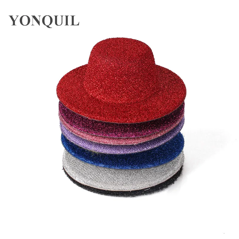 4&quot(10 CM) 8 Color Mini Top Fascinator Hats Blingbling Children Party Hair Accessories 24 Pieces/Lot MH005 | Аксессуары для