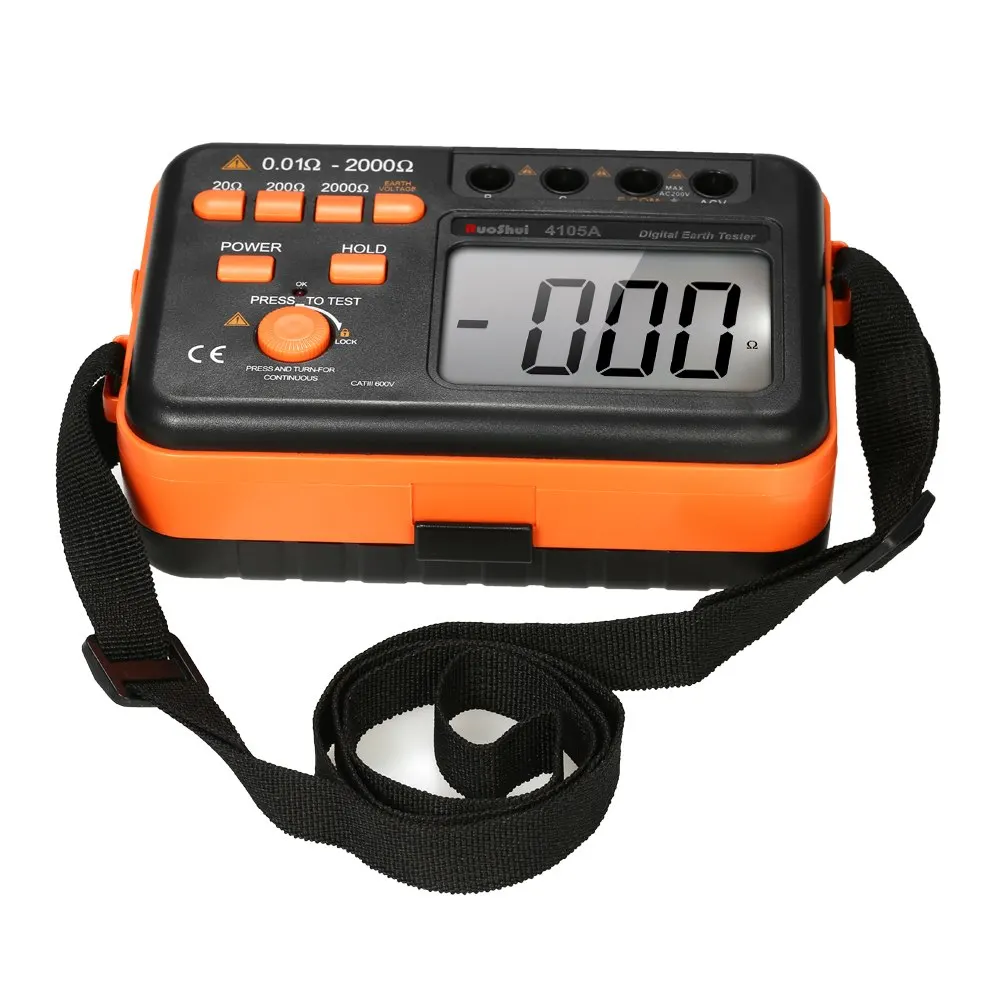 2000ohm 200V Цифровой Измеритель сопротивления заземления измеритель Вольтметр