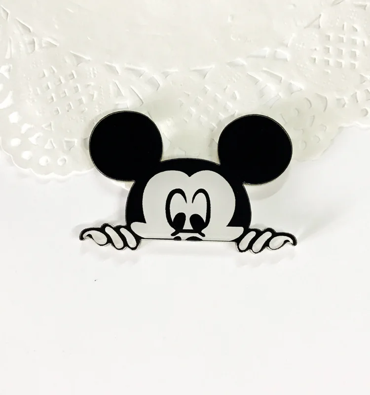 XZ571 1 шт милый мультяшный значок с характерным персонажем в форме мыши акриловый значок брошь для одежды значки на булавке на украшение для рюкзака - Цвет: XZ571