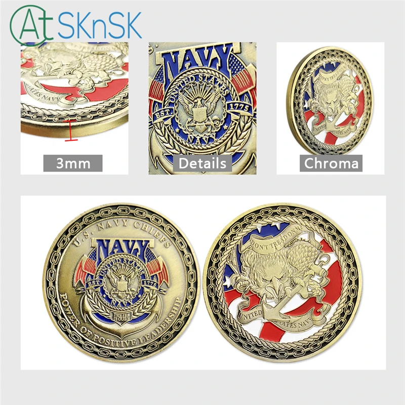 Монеты США ВМС вожды силы положительного руководства Американский Орл вызов