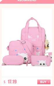 New Teenager Big Capacity School Backpacks Canvas Cartoon Solid Bag Fashion Designer Backpacks Women High Quality