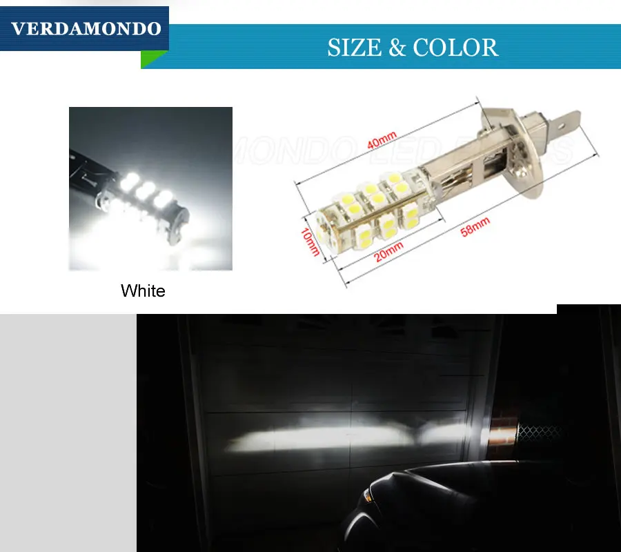 Супер яркий белый 25 SMD 3528 H1 Автомобильный светодиодный светильник противотуманная фара 12В дневные ходовые светильник вождения сменные светодиодные лампы для DRL