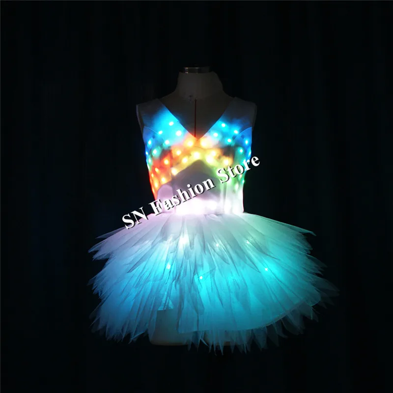 Женское программируемое платье со светодиодсветильник кой светящесветильник