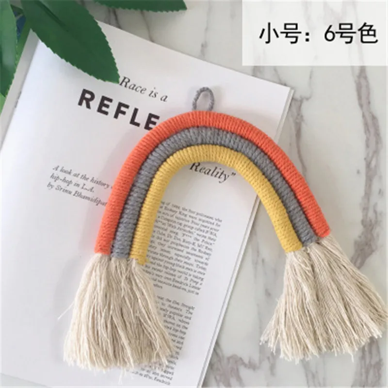 Style 6 Скандинавские радужные ручные орнаменты креативные Инс кулон детский сад стена детской комнаты Украшение Висячие окна настенные подвески - Цвет: Style 6