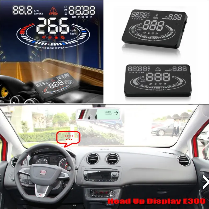 For SEAT Ibiza 6L/6J/SC/MK3/MK4 2002-2014 Auto Accessories HUD Head Up Display Windshield Projector Alarm System OBD/OBD2/OBDII