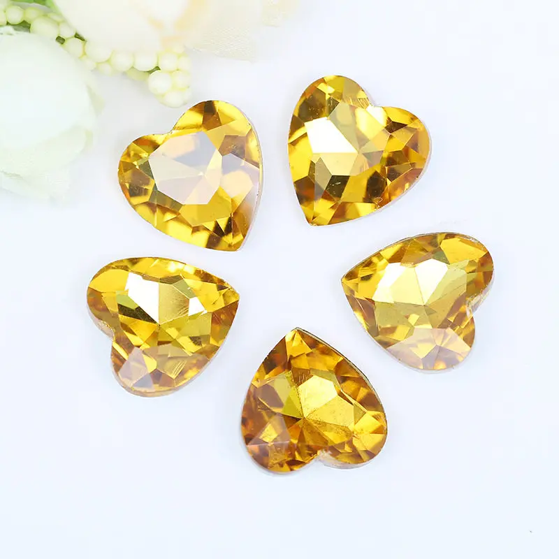 Стразы стеклянные в форме сердца 8/10/12/14 мм 100 шт.|diy jewelry accessories|jewelry accessoriesdiy |